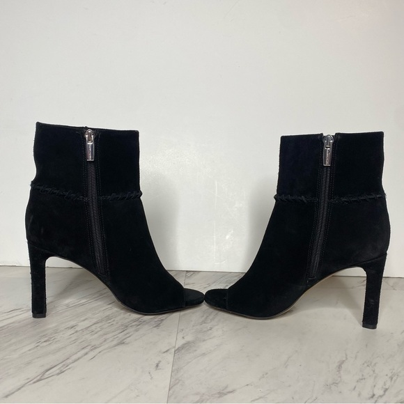 Vince Camuto Sashane Open Toe Black Suede Boot 5.5 - Picture 5 of 15